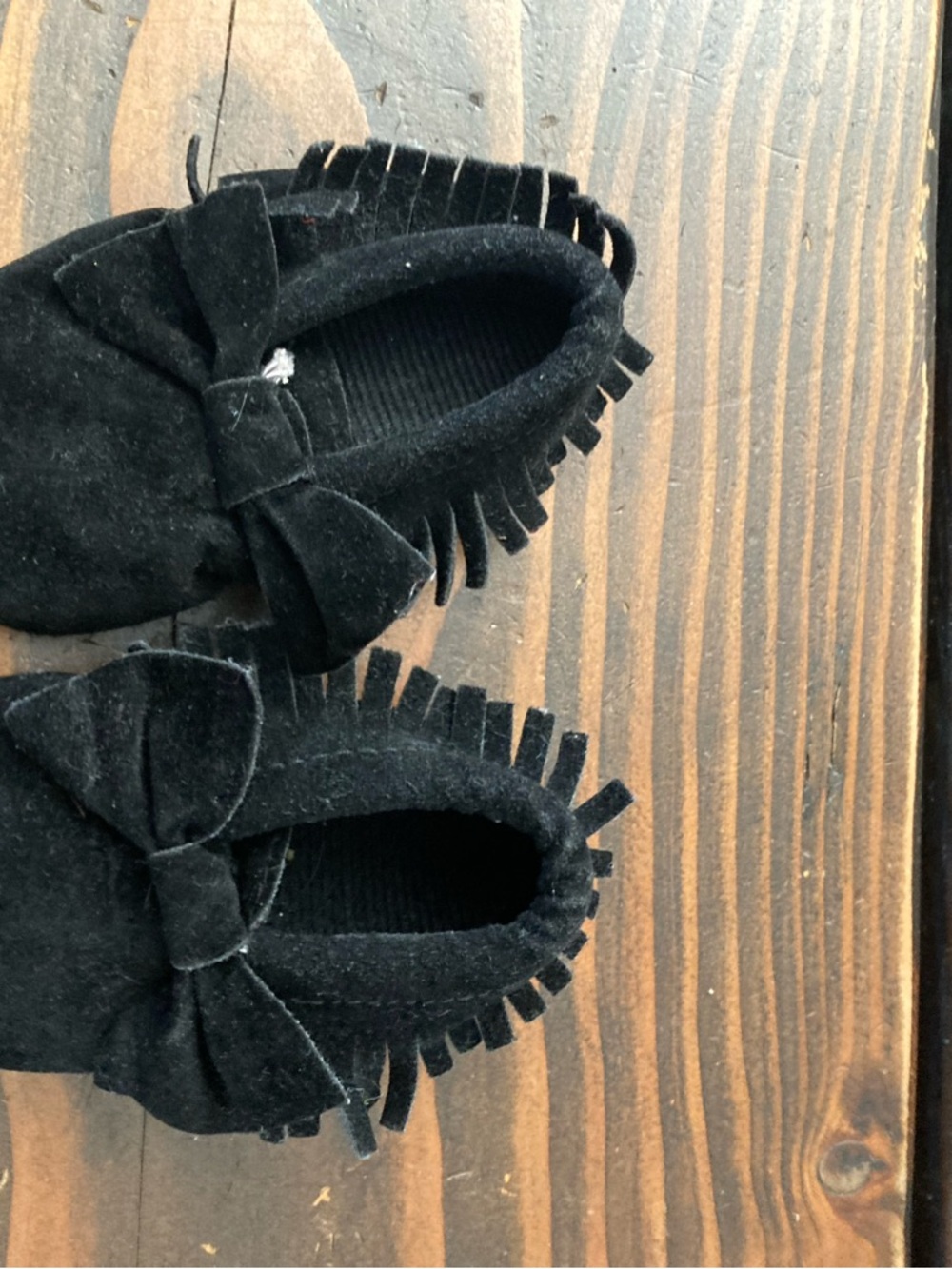 Baby Moccasin in Black - Picture 2 of 3